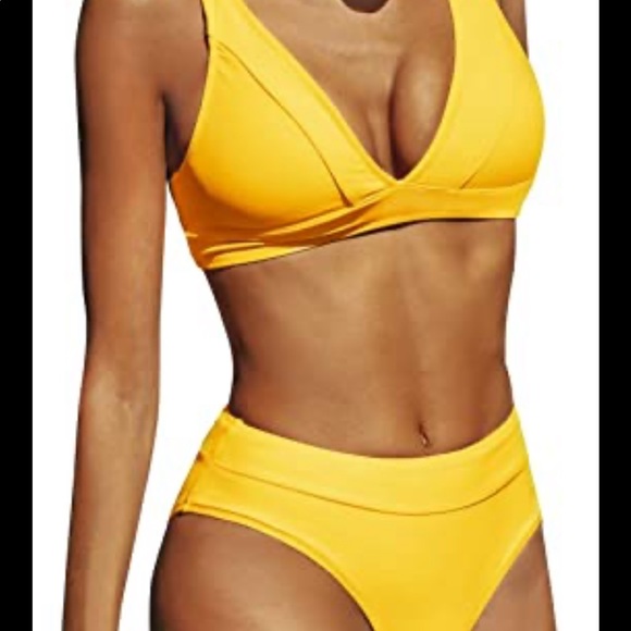 Cupshe Swim Cupshe Yellow Bikini Poshmark
